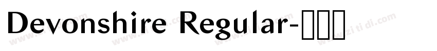 Devonshire Regular字体转换 Devonshire Regular字体转换